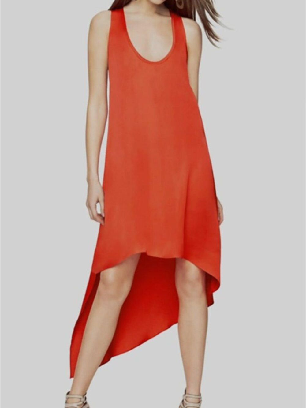 BCBGMAXAZRIA Sleeveless Hi-Lo Orange Dress Size XS
